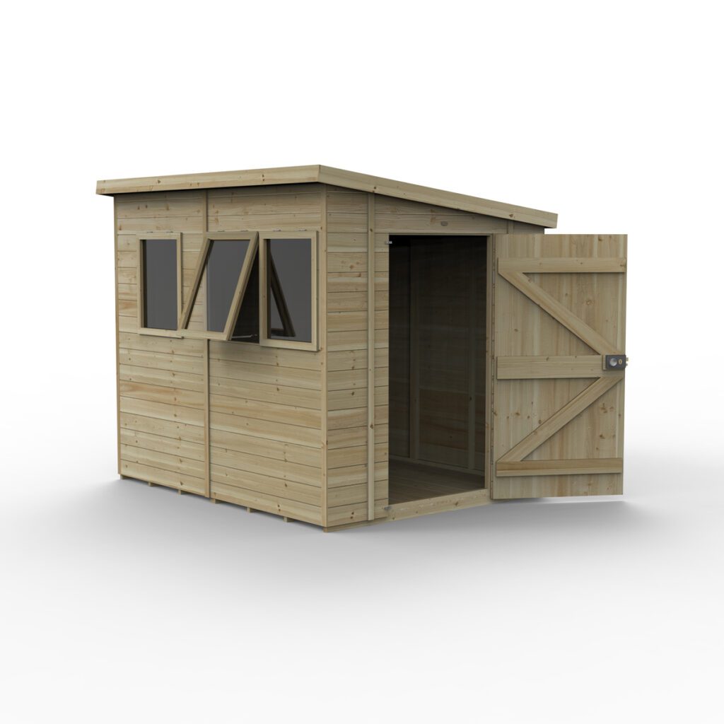 Timberdale 8×6 Pent Shed – Three Windows with Installation 5013053194805 2